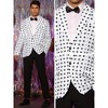 Lars Amadeus Men's Classic Slim Fit One Button Polka Dots Blazers - 4 of 4