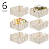 mDesign Woven Farmhouse Pantry Food Storage Bin Basket Box - 3 Pack - Gray Ombre - 2 of 4