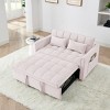 54.33" Modern Convertible Sleeper Sofa Bed with Adjustable Back, Compact Pull-Out Velvet Loveseat for Small Apartments or Offices–The Pop Home - 3 of 4