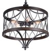 CWI Lighting Amazon 5 Light Drum Shade Chandelier With Gun Metal Finish - 3 of 4