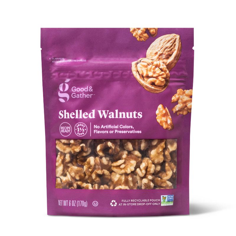Shelled Walnuts - 6oz - Good &#38; Gather&#8482;, 1 of 5