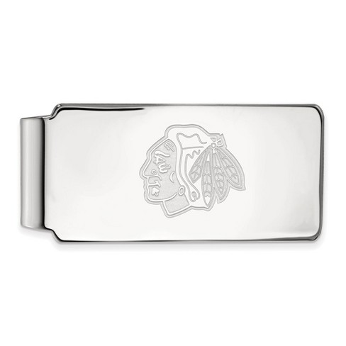 Black Bow Jewelry Sterling Silver Chicago Blackhawks NHL Money Clip - image 1 of 3