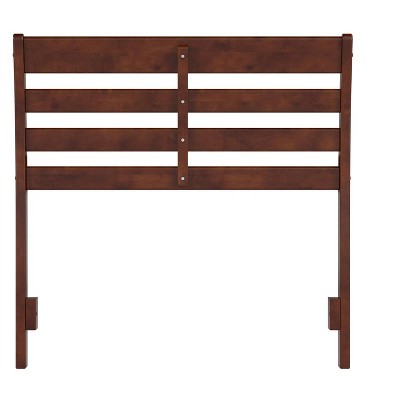 Savannah Twin Walnut Solid Wood Headboard with USB Charger