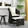 vidaXL Garden Lounge Set Black Poly rattan, steel Medium - 2 of 4