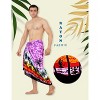 HAPPY BAY Men's Beachwear Wraps Vacation Lava Lava Swimwear Beach Summer Swimwear Pareo Long Sarong Wrap One Size Purple, Tree - image 3 of 4