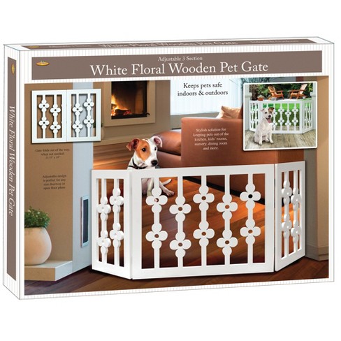 White wooden dog gate sales