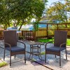 Outsunny 2 Stackable Outdoor Dining Chairs, Cushioned Patio Wicker Dining Chairs - image 3 of 4