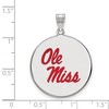 Black Bow Jewelry Sterling Silver Mississippi Rebels NCAA Extra Large Pendant - 2 of 3