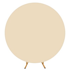 Round Arch Backdrop Cover, 6 ft/6.5 ft/7.2 ft Circle Arch Stand, Smooth Touch, Multipurpose Wedding Arched Background Set for Birthday Party - 1 of 4