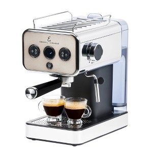 Emeril Lagasse Semi-Auto 15-Bar Pro Espresso Machine w/ Milk Frother, Stainless Steel, Double Shot, 37oz Removable Tank, Auto Shut-Off, 1350W - 1 of 4