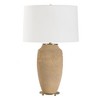 Uttermost Sandstone Flow Terracotta Table Lamp – Sculpted Ceramic Base with Brass Accents and White Linen Shade, 29” High - 3 of 4