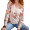 Women's Floral Print Mesh Embroidered Top - PAPARAZZI - 2 of 3