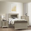 Glamorous Champagne Finish 1pc Chest of 4 Drawers Acrylic Feet Luxury Bedroom - 2 of 4