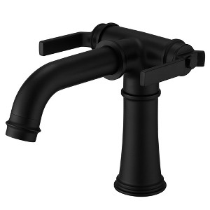 BWE Single Handle Bathroom Faucet For One Hole with 3 Holes Deck Plate and Metal Drain - 1 of 4