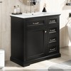 TIRAMISUBEST 36" Bathroom Vanity with Ceramic Sink, Freestanding Bathroom Vanity Cabinet with 2 Tip-out Drawers, 2 Drawers and 1 Soft Close Door - 2 of 4