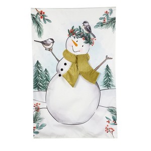 Snowman Linen House Flag - 1 of 1