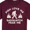 Men's - Instant Message - Fish Love Me, Sasquatch Fear Me Short Sleeve Graphic T-Shirt - 2 of 4