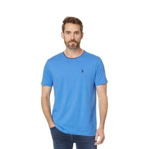 U.S. Polo Assn. Men's Short Sleeve Crew Neck Yarn-Dye Collar Tipped Jersey T-Shirt - 1 of 2