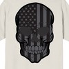 Skull American Flag Adult Sand Crew Neck Short Sleeve T-shirt - 4 of 4