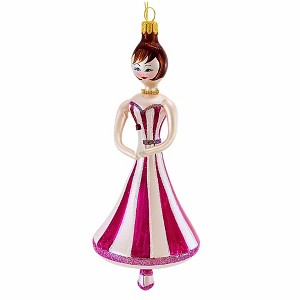 De Carlini Italian Ornaments 7.25 In Lily Glow Christmas Tree Ornament , Christmas Decor Ballerina Girl Mgd (1PC) - 1 of 4