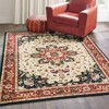 Oriental Weavers Kashan Indoor and Outdoor Area Rug, 8' x 11', Red/Ivory - 2 of 4