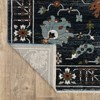 Captiv8e Designs Kennedy Traditional Floral Navy/Rust Rug - 4 of 4