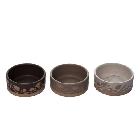 Transpac Stoneware 3.27 in. Multicolor Harvest Wildflower Ramekin Set of 3 - image 1 of 4