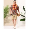 Lars Amadeus Men's Sunflower Printed Short Sleeve Button Down Hawaiian Shirt - 3 of 4