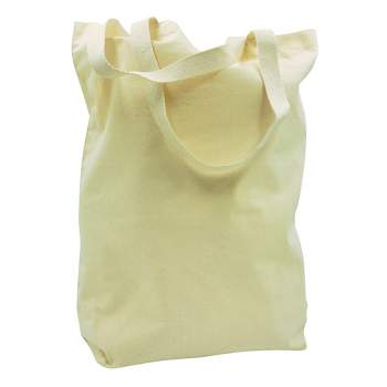 School Smart Color Your Own Tote Bag, 16-3/4 x 17-1/2 Inches, Canvas Natural Tone