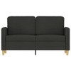 vidaXL Sofa Chair Upholstered Single Sofa Armchair for Living Room Fabric - Black 47.2" - 2 of 4