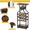 Metal Wine Rack Wine Bottle Holders Stands Freestanding Floor - 2 of 4