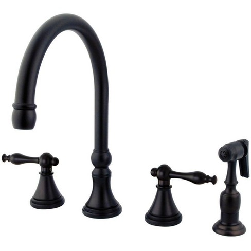 Widespead 4-hole Solid Brass Kitchen Faucet Oil Rubbed Bronze - Kingston  Brass : Target