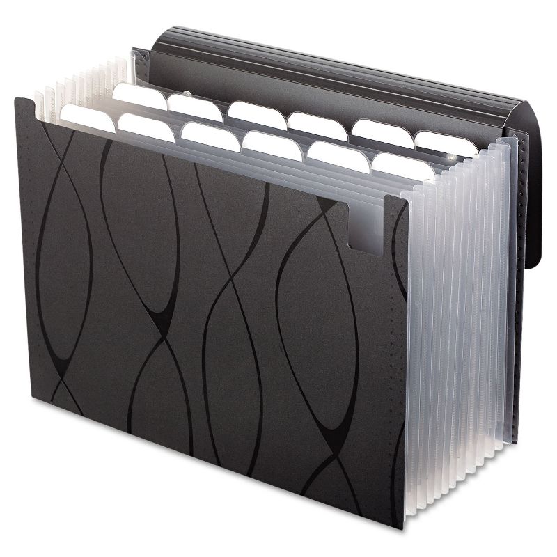 Pendaflex Sliding Cover Expanding File 13 Pockets 1/6 Tab Letter Black 02327, 2 of 7