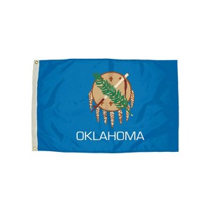 Durawavez Nylon Outdoor Flag with Heading & Grommets, Oklahoma, 3ft x 5ft - 1 of 1