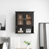 Sapphtopaz Modern Wall Bathroom Cabinet with Door & Open Shelves Wooden Bathroom Cabinet Over The Toilet Wall Storage Cabinet,Medicine Cabinets - 2 of 4