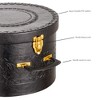 Creative Scents Round Hat Box Container with Gold locking Lid, Gold Rim, and Sturdy Handle 15'' - 4 of 4