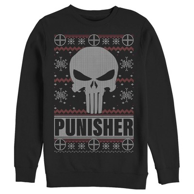 Men's Marvel Ugly Christmas Punisher Logo Sweatshirt
