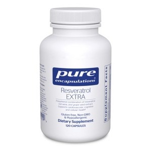 Pure Encapsulations Resveratrol EXTRA - 100 mg Trans-Resveratrol - Healthy Cellular & Cardiovascular Function* - Non-GMO & Gluten Free - 1 of 4