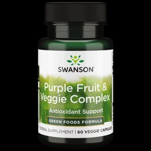 Swanson Purple Fruit & Veggie Complex 400 mg 60 Veg Capsules. - 1 of 2