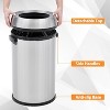 CuisinSmart 17 Gallon/65 Liter Open Top Trash Can, Stainless Steel Rubbish Bin, Commercial Grade Waste Container, Round Garbage Can, Silver - 3 of 4
