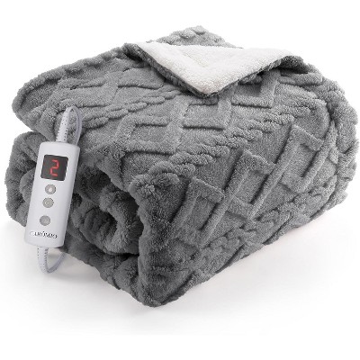 Heated Blanket Electric Throw, Soft Tufted Fasting Heating Blanket, Machine Washable Heated Throw Blanket, 10 Heating Levels, 10 Time Settings