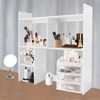 YIYIBYUS Desktop Bookshelf, Desktop 3-Tier Desk Display Rack, Black/White - 3 of 4