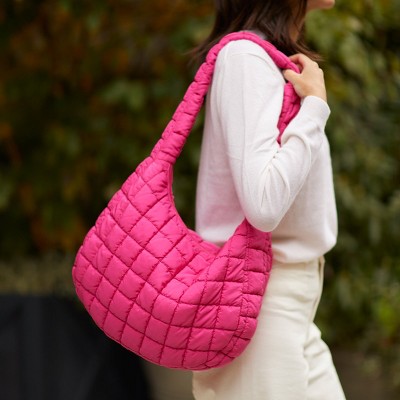 Сумки YOUZEY Cloud 9 Puffer Crossbody Purse Bag - Hot Pink — фото 5