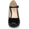 Allegra K Women's Round Toe Platform Ankle Strap Chunky Heel Pumps - 3 of 4