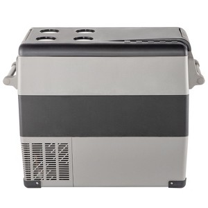 VEVOR 12 Volt Refrigerator, 58 Qt Car Refrigerator, Dual Zone Portable Freezer, Cooler Compressor Freezer with 12/24V DC and 110-240V AC, Black&Grey - 1 of 4