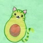 avocado cat green