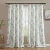 HLC.ME Jasmine Floral Patterned Window Rod Pocket Curtains - Light Blocking Darkening Window Panels, Set of 2 - 2 of 4