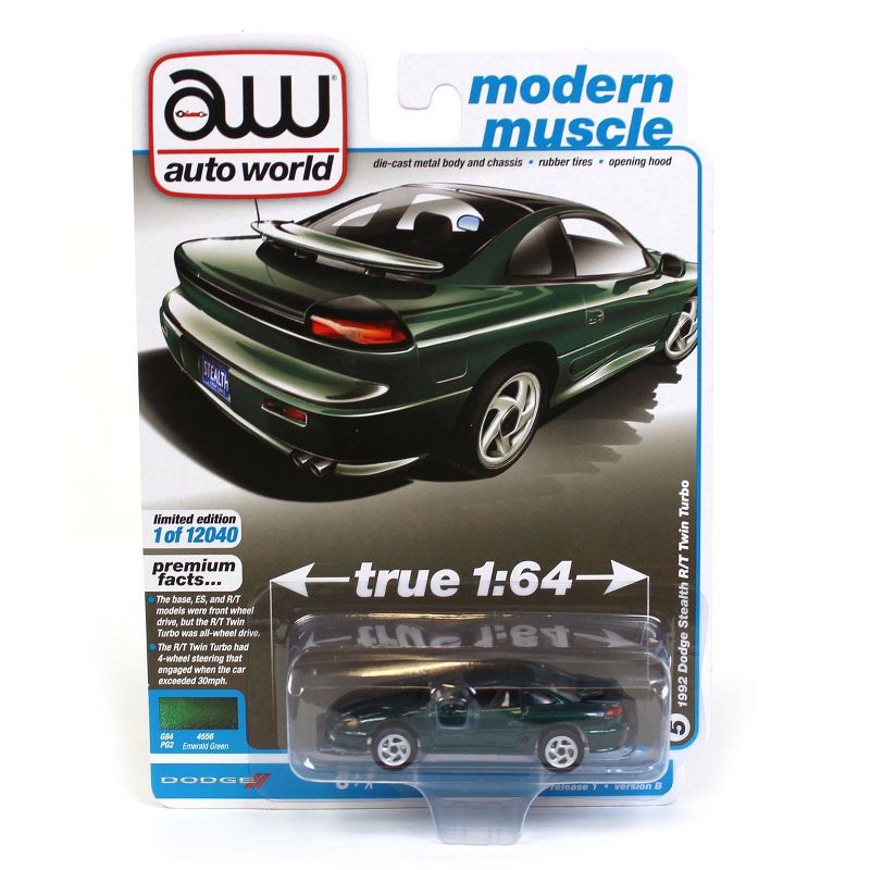 1/64 1992 Dodge Stealth R/T, Emerald Green by Auto World AWSP063-B, 2 of 3