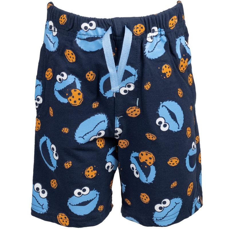 Sesame Street Elmo Cookie Monster T-Shirt and Shorts Outfit Set Infant to Toddler, 4 of 8