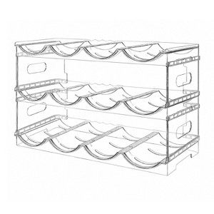 Home Collection Large Compartment Stackable Water Bottle Organizer Rack ...